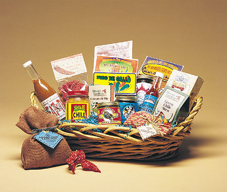 Southwest Cocina basket with ingredients for Southwestern meals